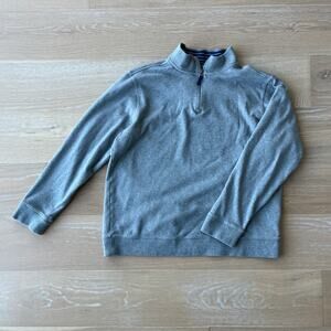 Southern Tide Shirt Mens Skipjack 1/4 Quarter Zip Pullover Long Sleeve XL Gray